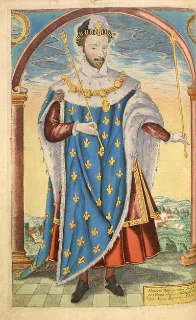 Henry III of France, from Honor Military, and Civill, William Segar, pub. Robert Barker, London, 1602 by William Rogers