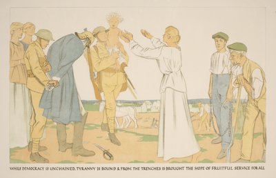 Farmers and Soldiers on the Land by William Rothenstein