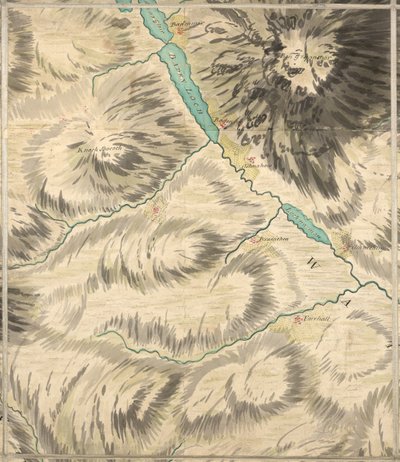 Loch Badenloch, Roy Military Survey of Scotland by William Roy