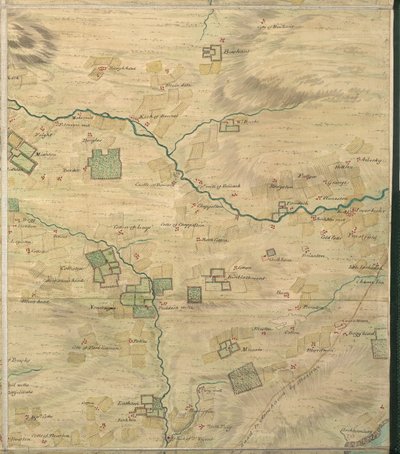 Roy Map 19/3f: Area Around Colliston, in Forfarshire (or Angus), from the Roy Military Survey of Scotland by William Roy