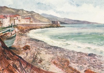 France and Italy, On the Shore, Mentone, looking towards Bordighera by William Scott