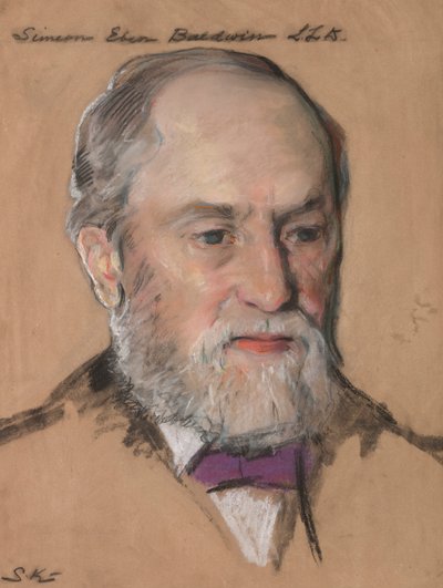 Simeon Eben Baldwin B.A. 1861, Prof. of Law 1872-1912 Governor of CT by William Sergeant Kendall