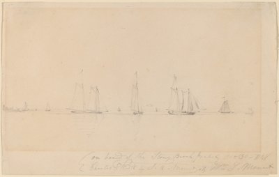 On Board of the Stony Brook Packet by William Sidney Mount
