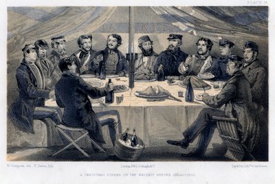 A Christmas dinner on the heights before Sebastopol by William Crimea Simpson