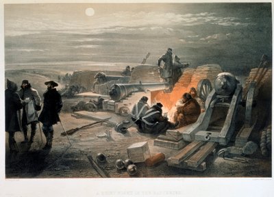 A Quiet Night in the Batteries by William Simpson