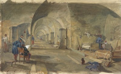 Interior of Fort Nicholas, Sebastopol, Crimea by William Simpson