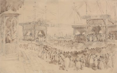 The Blessing of the Suez Canal, November 16, 1869 by William Simpson