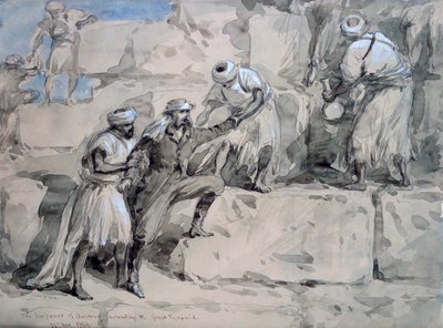 The Emperor of Austria Ascending the Great Pyramid, Egypt by William Crimea Simpson
