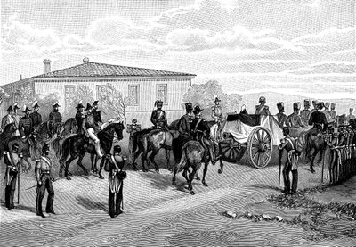 The Burial of Lord Raglan Near Sevastopol, Crimea, Russia by William Crimea Simpson