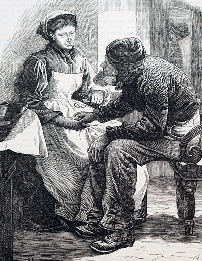 An Elderly Couple. By William Small, 1880 (Engraving) by William Small