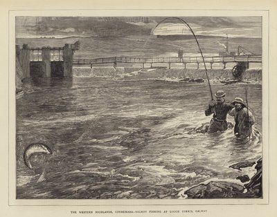 The Western Highlands, Connemara, Salmon Fishing at Lough Corrib, Galway by William Small
