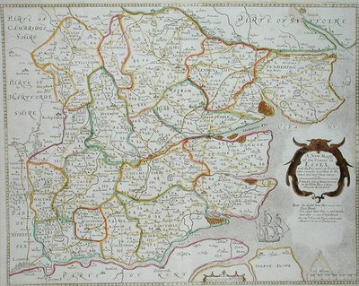 A New Mapp of the County of Essex, published by Henry Overton by William Smith