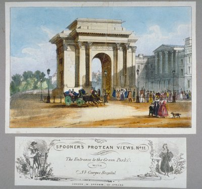 Hyde Park Corner, London, c1835 by William Spooner