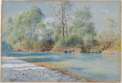 Traunstein River on the Road to Empfig, Bavaria by William Stanley Haseltine