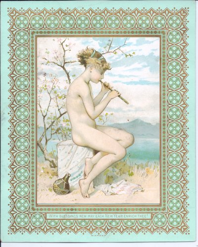 Bathing Beauty at a Beach Playing a Flute, c.1881 by William Stephen Coleman