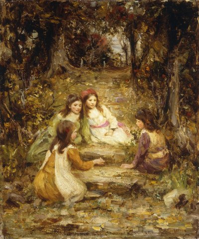 Children in an Orchard by William Stewart MacGeorge