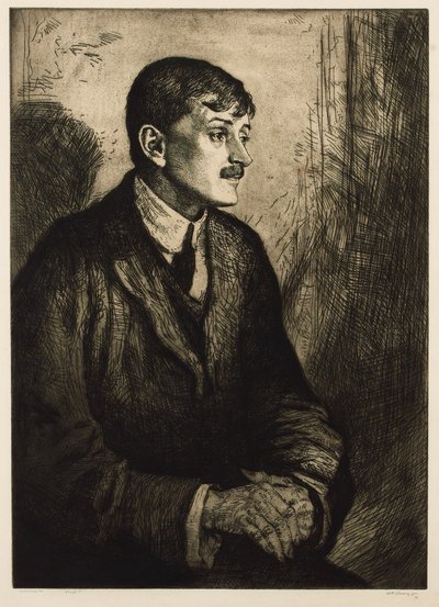 Portrait of the Poet John Masefield by William Strang