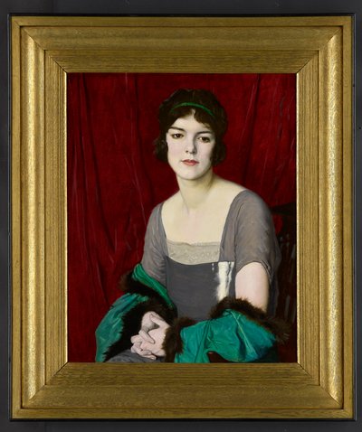 The Green Cloak, Portrait of the Actress Miss Barbara Horder by William Strang