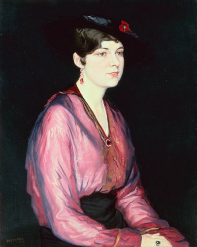 The Pink Blouse, Portrait of Sylvia Parsons by William Strang