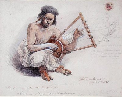 Nubian Playing Tambourine, 8th July 1878 by William Strutt