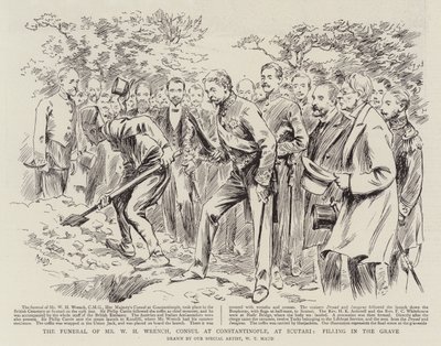 The Funeral of Mr W H Wrench, Consul at Constantinople, at Scutari, Filling in the Grave by William T. Maud