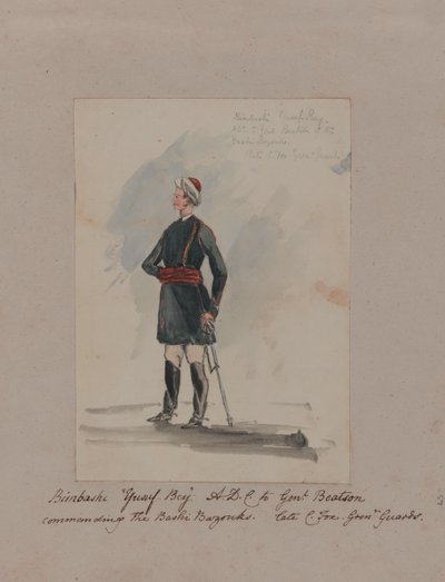 Bimbashi Yusuf Bey A.D.C. to Genl. Beatson commanding the Bashi Bazouks. Late C. Fox. Grenr Guards by William Thomas Markham