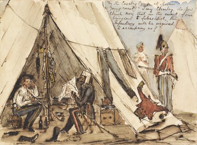 In the Cavalry Camp at Devna (Young Cornet) by William Thomas Markham