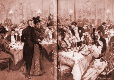Members of High Society at the Waldorf Hotel by William Thomas Smedley
