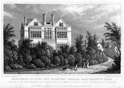 Residence of General Sir Herbert Taylor, Baronet, Regents Park, London by William Tombleson