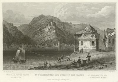 St Goarshausen and Ruins of the Katze by William Tombleson