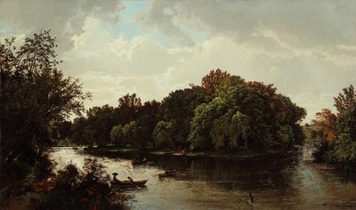 Lake Scene, Boating 1861 by William Trost Richards