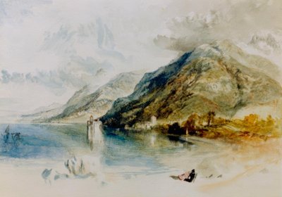 The Castle of Chillon on Lake Geneva, Seen from Villeneuve by Joseph Mallord William Turner