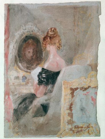 Interior in Petwoath House: Woman Before the Mirror by Joseph Mallord William Turner
