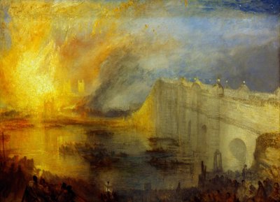The Burning of the Houses of Lords and Commons, October 16 by Joseph Mallord William Turner