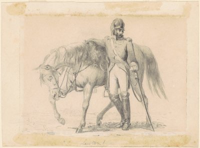 Dragoon with His Charger by William Tylee Ranney