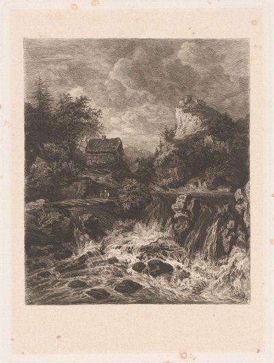 Landscape with a Waterfall by William Unger