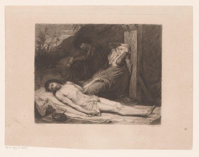 Mary and John the Baptist Mourning at the Body of Christ by William Unger