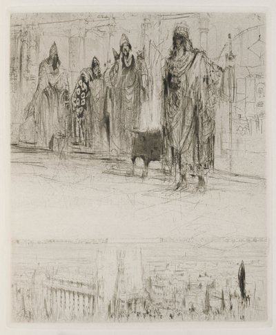 Herodias: Page 13, The tetrarch was awaited by several Galileans, the master of scribes, the chief of the land steward, the manager of the salt mines, and a Jew from Babylon commanding his troops on horse by William Walcot