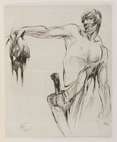 Herodias: Page 53, The head entered and mannaeus held it by the hair, at arm
