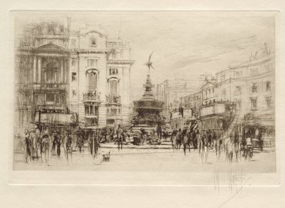 Piccadilly Circus, Looking Toward Lower Regent Street, Criterion Theatre Behind by William Walcot