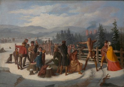 Scenes from the Pioneers by Cooper, Deerslayer at the Shooting Match by William Walcutt