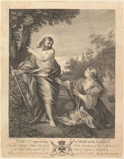 Christ Appearing to Mary in the Garden, before 1766 by William Walker