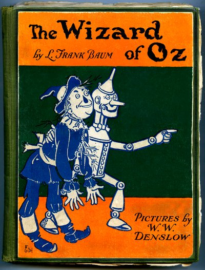 The Wonderful Wizard of Oz - The Wizard of Oz: cover of an old edition (between 1905 and 1920) illustrated by Denslow, William Wallace of Frank Baum