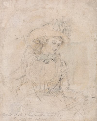 Portrait Study of Mrs. George Morland by William Ward