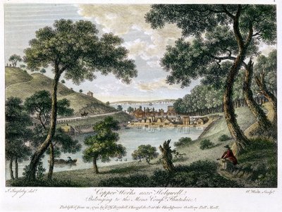 Copperworks near Holywell, Flintshire, Wales owned by the Mona Company, 1792 by William Watts