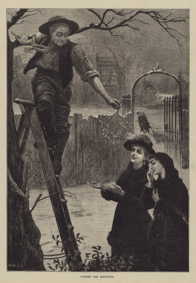 Cutting the Mistletoe by William Weekes