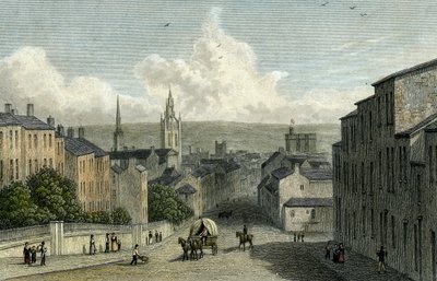 Newcastle from Westgate Hill, Engraved by Edward Finden by William Westall