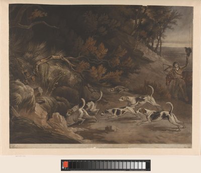Hunter and Hunting Dogs on Fox Hunt by William Whiston Barney