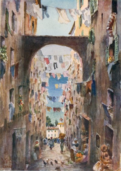 Genoa. An Old Street by William Wiehe Collins