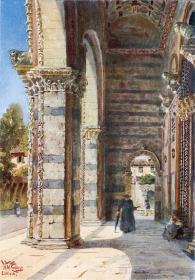 Lucca, the Porch of the Cathedral by William Wiehe Collins